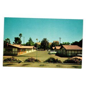Vintage Postcard Santa Maria Inn Motel Addition Plastichrome Souvenir Mail